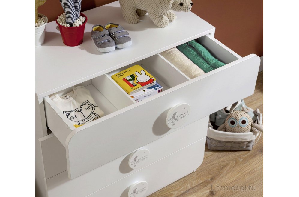 Комод детский Baby Cotton M белый