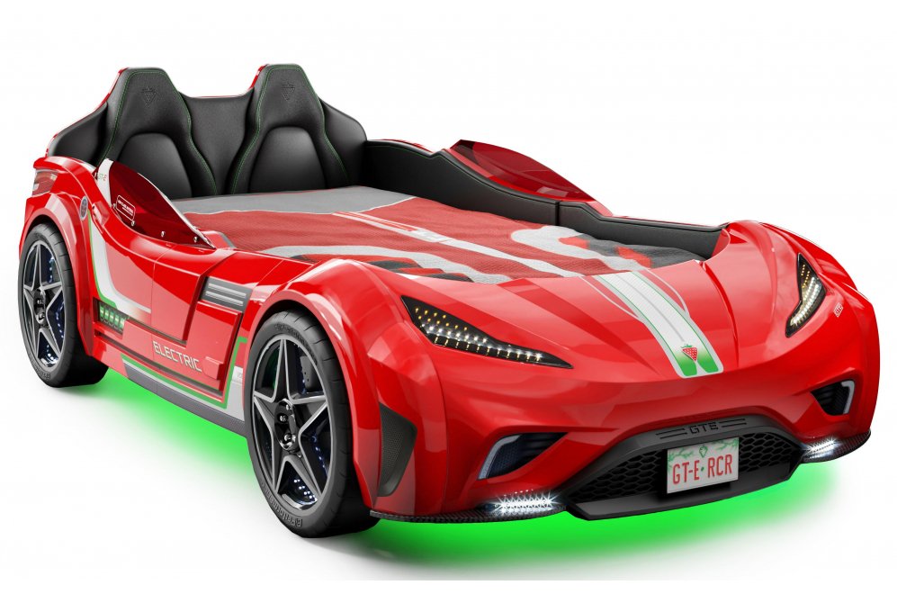 Кровать-машина GTE 100х190 красная
