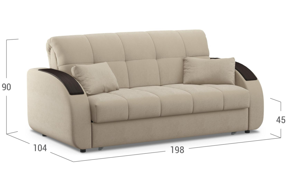 Диван Moon Family 109 Н30С Lux v1+(2)65 н 004787 бежевый 74-70