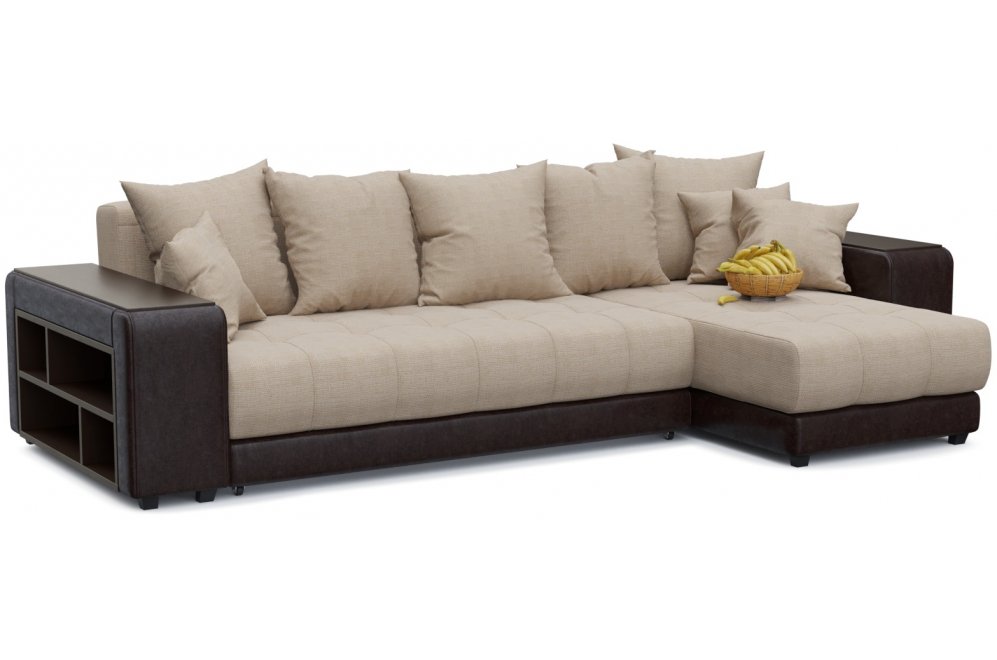 Диван угловой Кендрик еврокнижка Beige правый