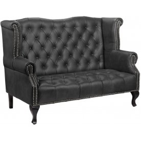 Кожаный дизайнерский диван Royal Sofa Black