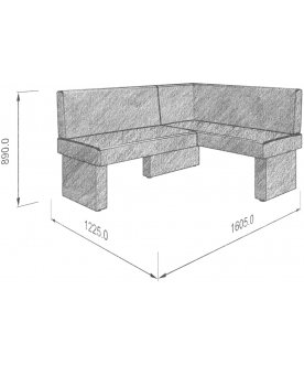 Диван Ratio 158-120 R правый