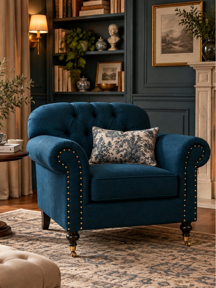 Кресло Kavita DF-1819-B1 dark blue