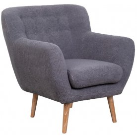 Низкое кресло Fuller Grey Boucle