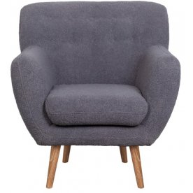 Низкое кресло Fuller Grey Boucle