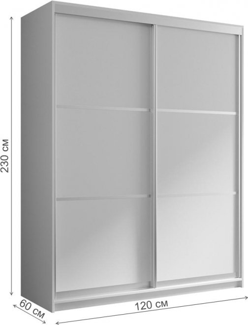 Шкаф-купе Кааппи 4 120х60 белый бриллиант