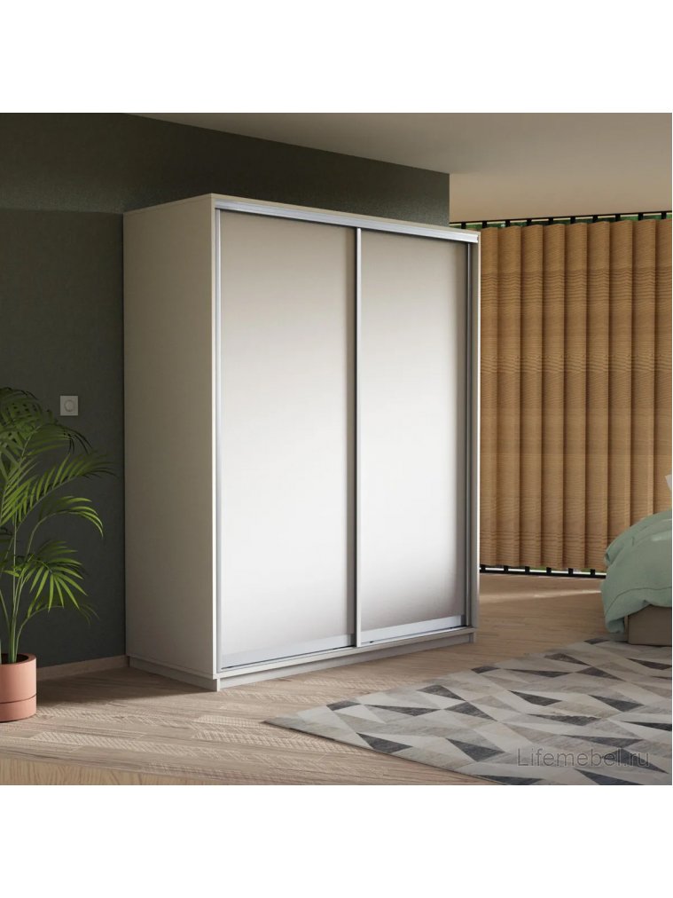 Шкаф-купе Экспресс 1600х2200х440 белый снег