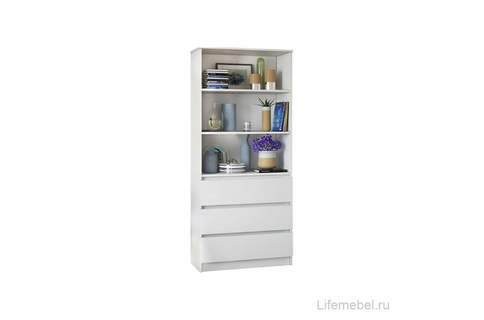 Стеллаж Мальм 80 три ящика