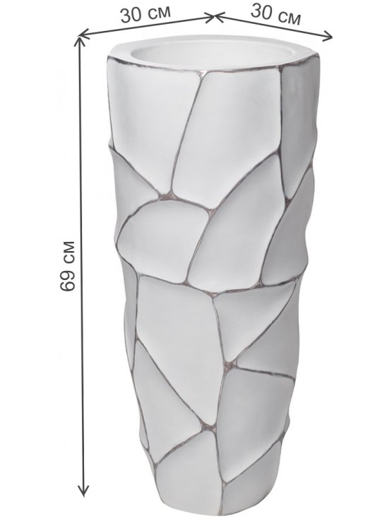 Цветочница  ZSC872-27WH белая