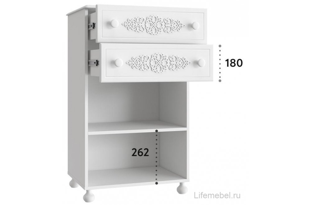 Комод Ассоль АС-63 белое дерево