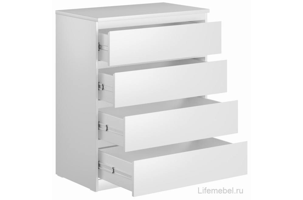 Комод Мальта 80х99 4 ящика белый