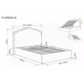 Двуспальная кровать Florencja