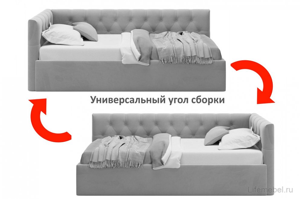Тахта Ариэтта 90x200 с ортопедическим основанием лиловая