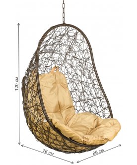 Подвесное кресло Easy Brown 120 см