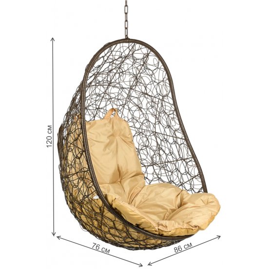 Подвесное кресло Easy Brown 120 см