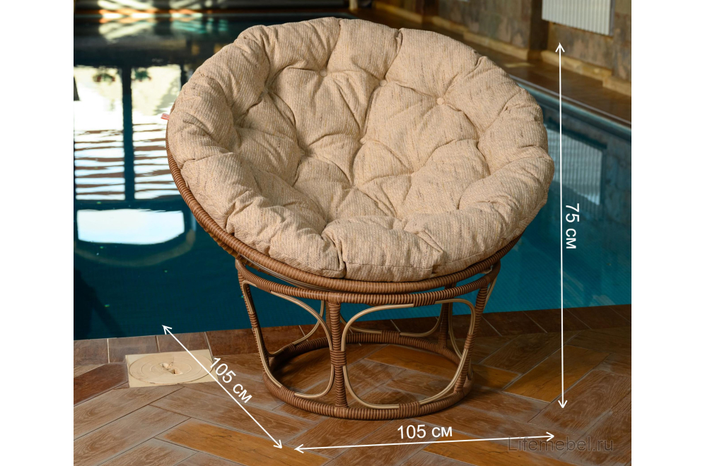 Кресло из ротанга Papasan бамбук