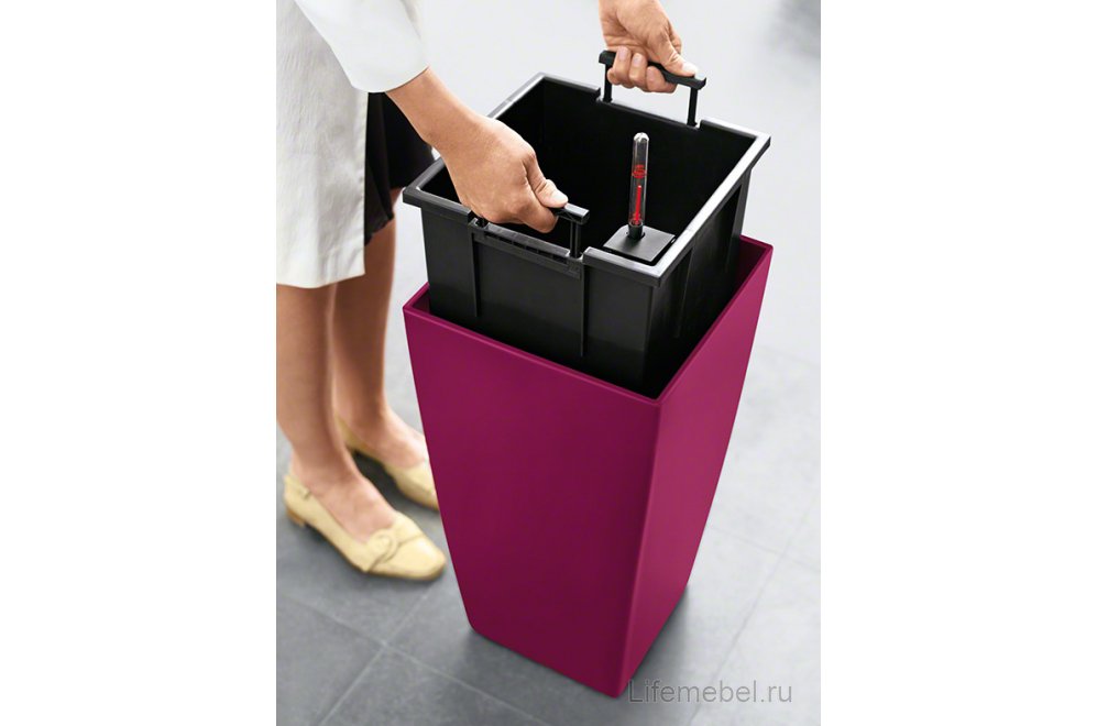 Кашпо Lechuza 13164 CUBICO Color 22 серый