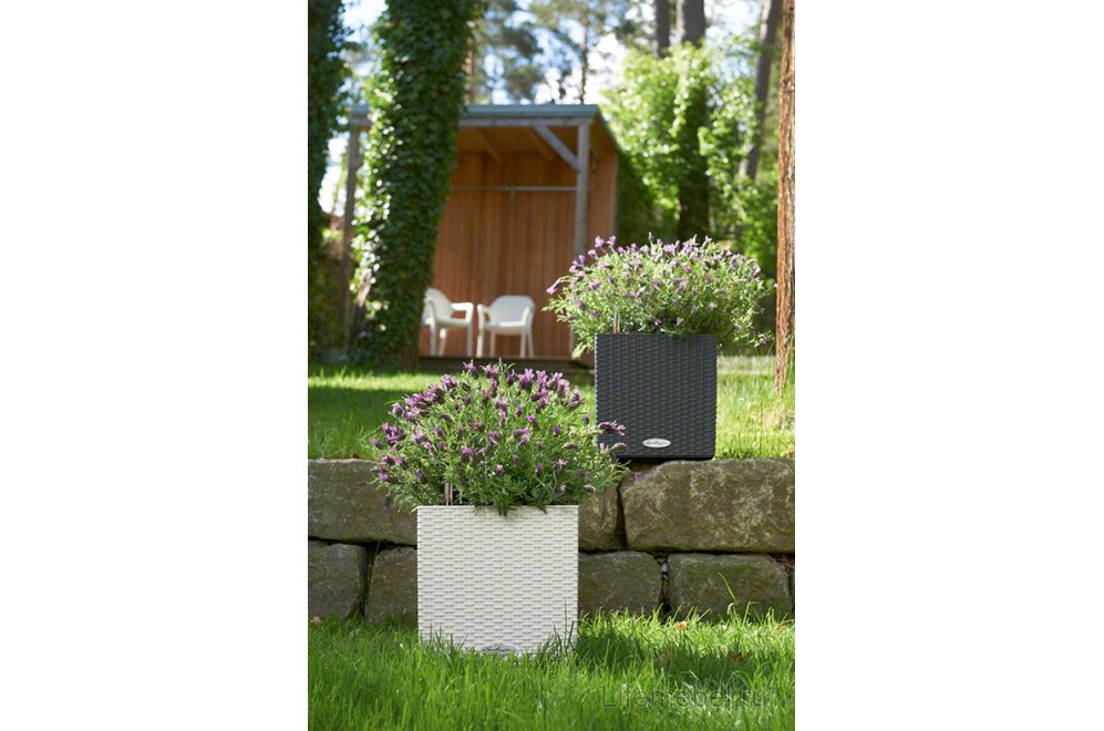 Кашпо Lechuza 15382 CUBE Cottage 40 Гранит