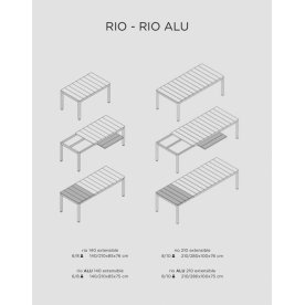 Стол Rio Alu 140 Extensibile