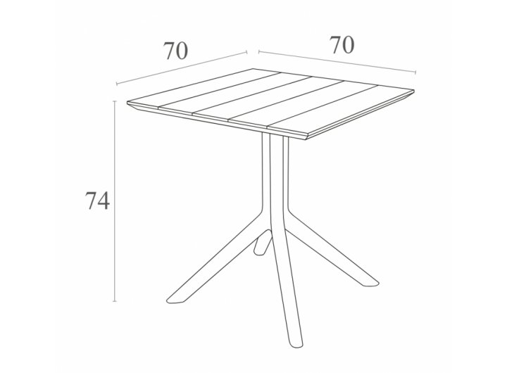 Стол пластиковый Paris Table 70