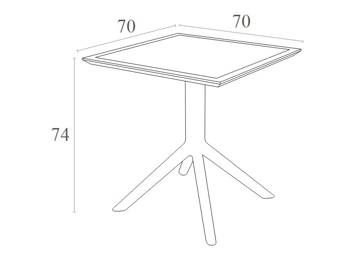 Стол пластиковый Sky Table 70