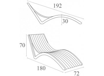 Шезлонг Slim
