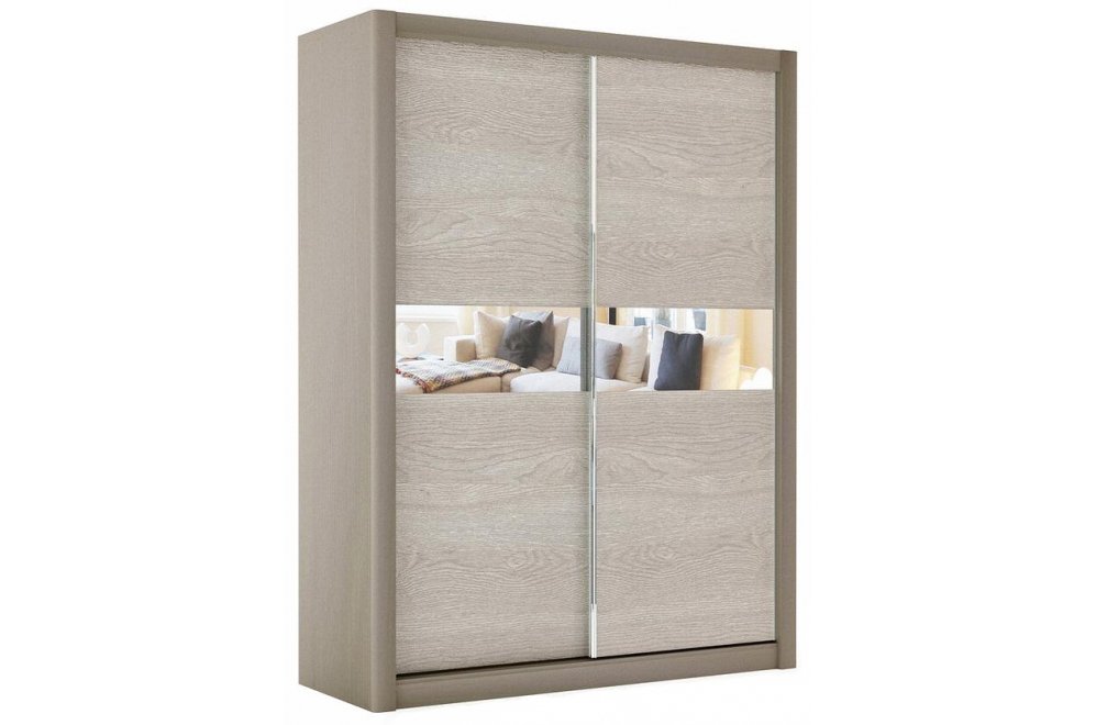 Шкаф-купе Лацио 2-х дверный серый камень
