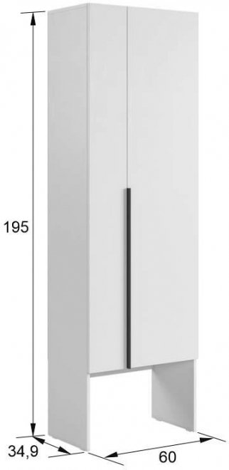 Шкаф Баско L600 графит