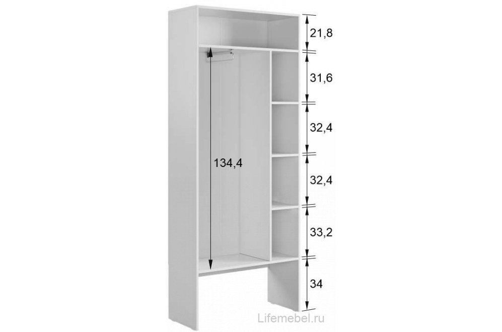 Шкаф Баско L800 графит