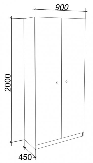 Шкаф 45 венге / голубой