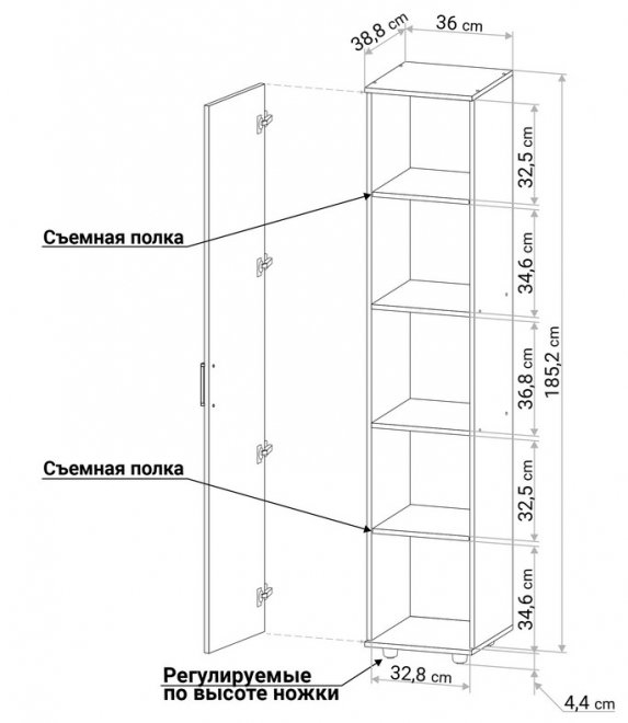Шкаф С121 венге