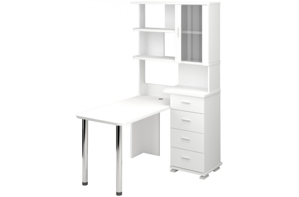 Компьютерный стол Жаспера-220/130 белый