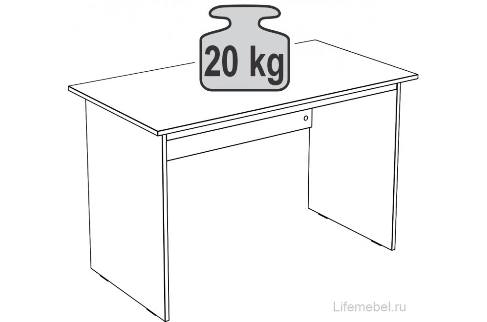 Письменный стол Кастор 120х65 серый