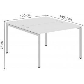 Письменный стол Skyland XTEN-S XWST 1214 1200х1406х750 двухместный