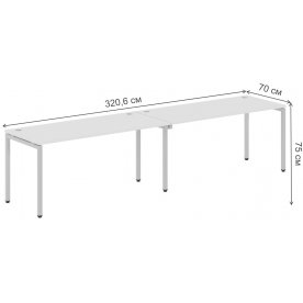 Письменный стол Skyland XTEN-S XWST 3270 3206х700х750 двухместный