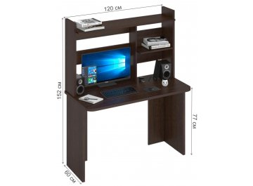 Письменный стол Беланта-Прям120Р(без тумбы)+НКЛ-120 В