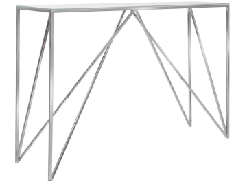 Консольный столик Akur Loft Cary 1200 золото / прозрачное стекло хром / прозрачное стекло