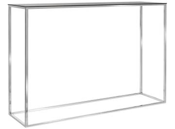 Консольный столик Akur Loft Norman 1200 черный / тонированное стекло хром / тонированное стекло