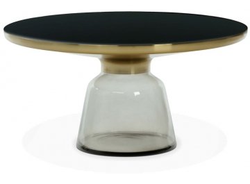 Журнальный столик Vaso Glass 1 75 жёлтый / чёрный