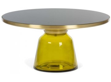 Журнальный столик Vaso Glass 1 75 жёлтый / чёрный
