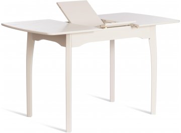 Деревянный стол Caterina/Катерина 100-130x70x75 айвори вайт