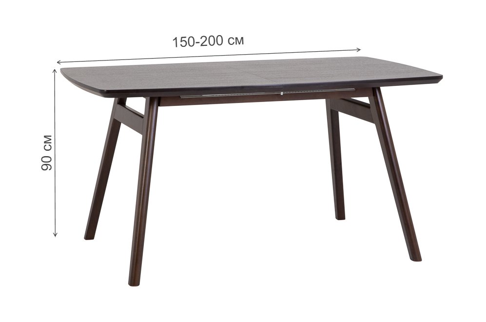 Деревянный стол Лондон 150 (200)х90х76 темный бук