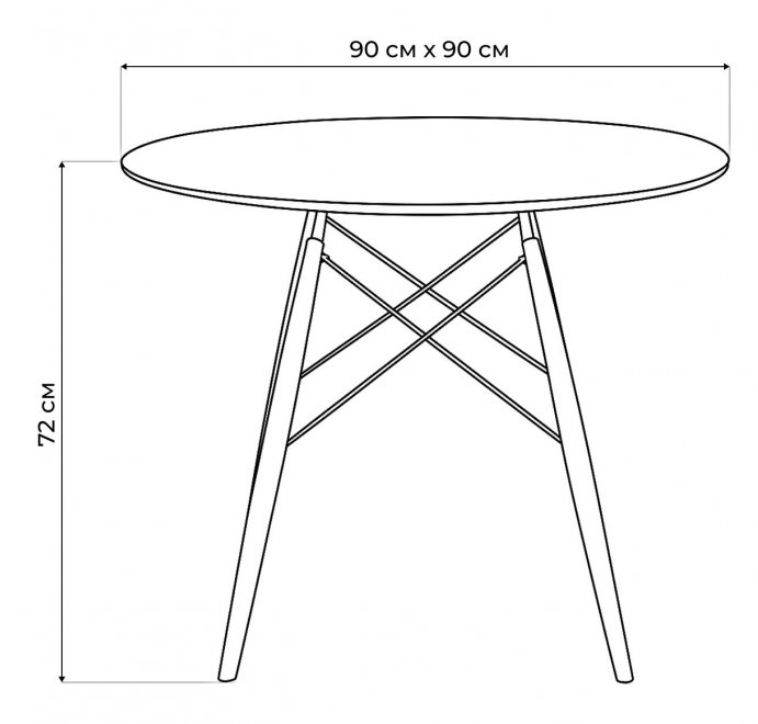 Стол Table 90 white / wood