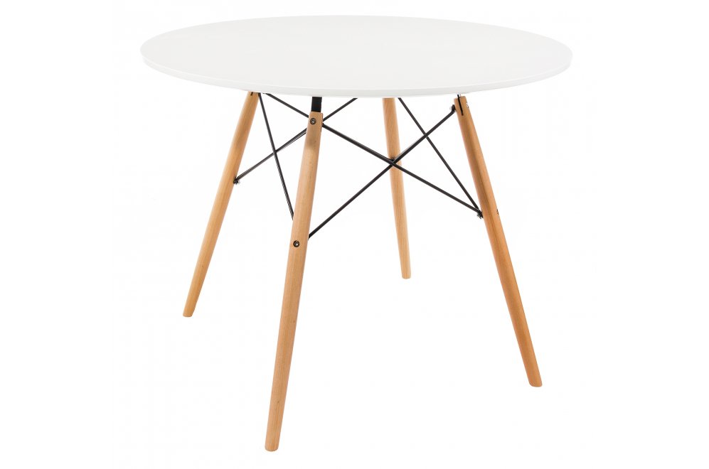 Стол Tulip 150 white top / wood leg