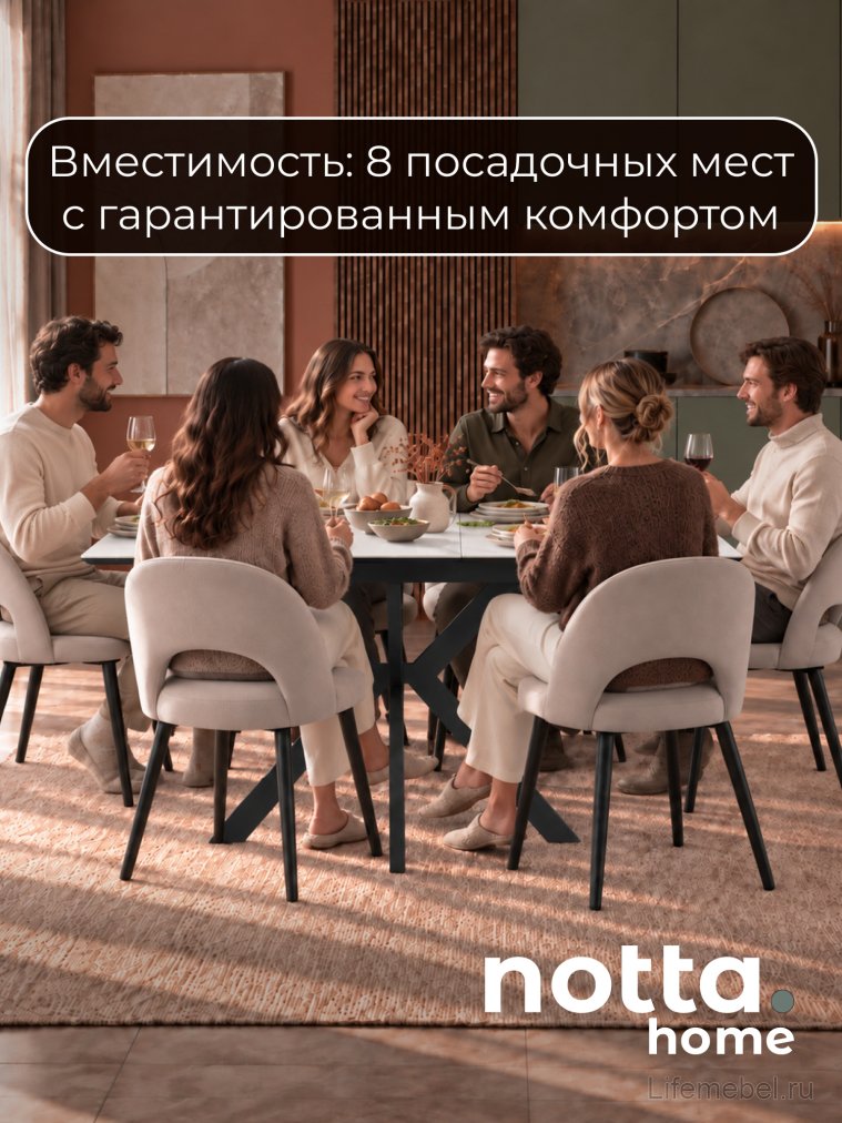 Керамический стол Гардинг 100(130)x70 белый мрамор / черный