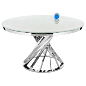 Стол Twist steel / white