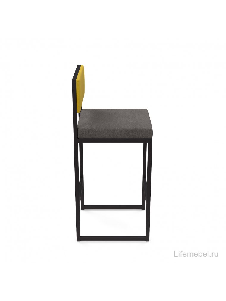 Барный стул Барнс-65 (400*400*650/900) grey lunar/ricco/черный