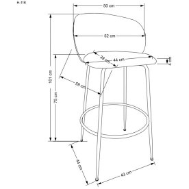 Барный стул H116