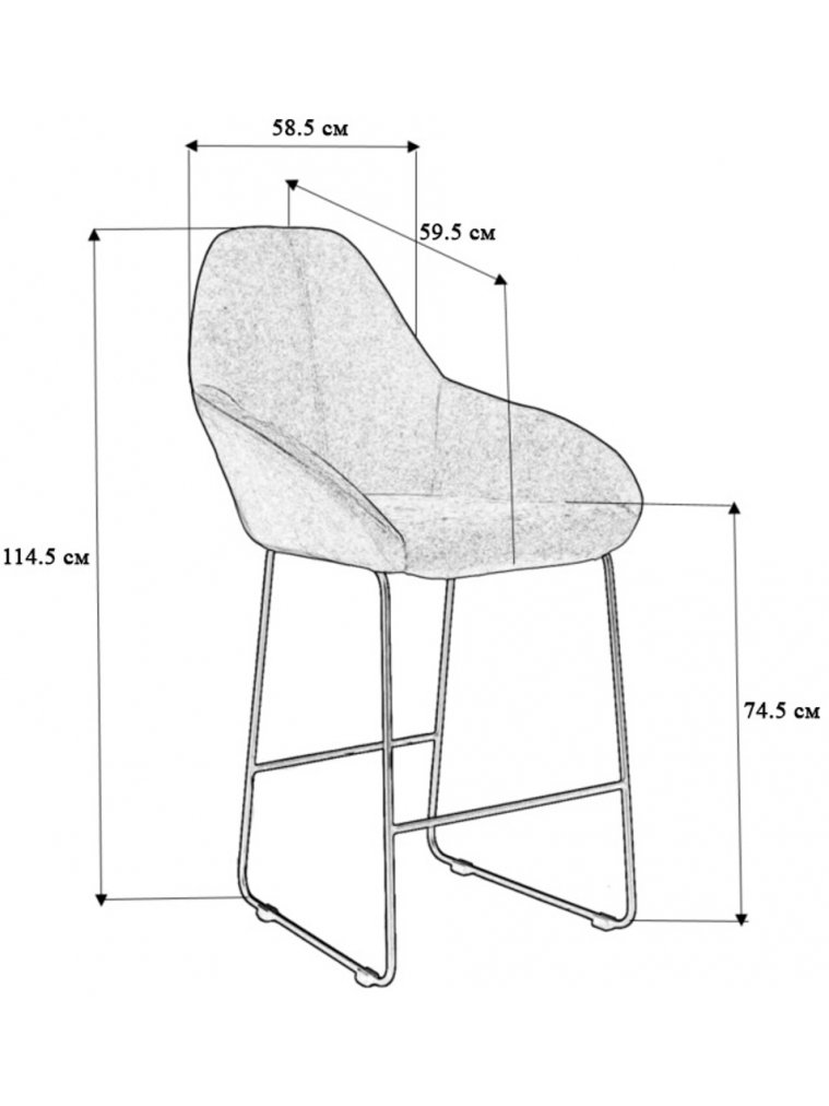 Барный стул Kent Diag beige / линк