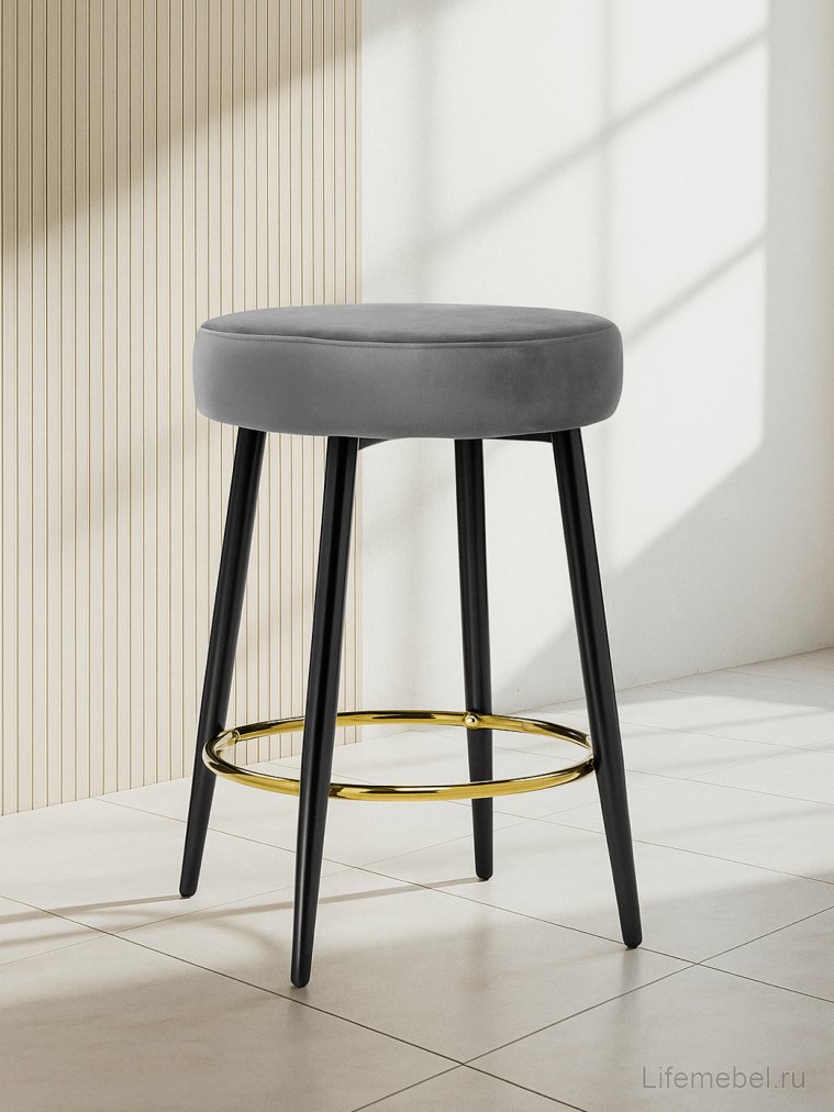 Барный стул Plato dark grey
